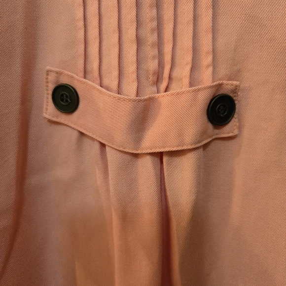 Pretty peach colored, long sleeve button-up blouse. Great condition. - Picture 5 of 7